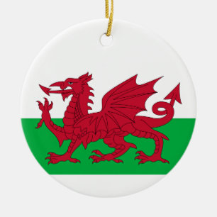Ornamento De Cerâmica Welsh Dragon ~ Flag of Wales Cerâmica Ornament