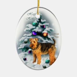 Ornamento De Cerâmica Welsh Terrier Christmas Gifts
