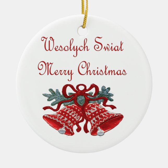 Ornamento De Cerâmica Wesolych Swiat (Frente)