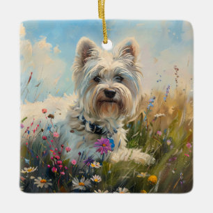 Ornamento De Cerâmica West Highland White Terrier WildFrangos