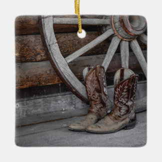 Ornamento De Cerâmica Western Themed