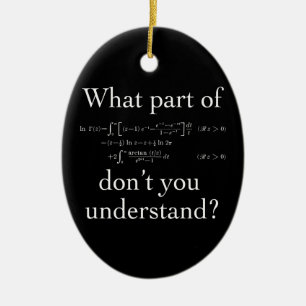 Ornamento De Cerâmica What Part of... White on dark