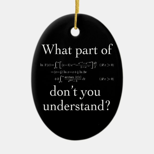 Ornamento De Cerâmica What Part of... White on dark (Frente)