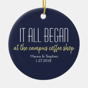 Ornamento De Cerâmica Where it All Began Love Story