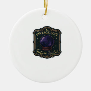 Ornamento De Cerâmica Whimsigoth Fantasy Mystical Forests, Luas e Magia