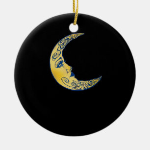 Ornamento De Cerâmica Whimsigoth Moon
