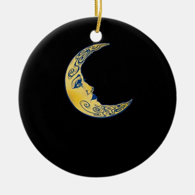 Ornamento De Cerâmica Whimsigoth Moon (Frente)