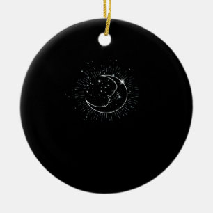 Ornamento De Cerâmica Whimsigoth Starry Night Won Witchy Classic