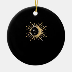 Ornamento De Cerâmica Whimsigoth Sun Moon Space Classic