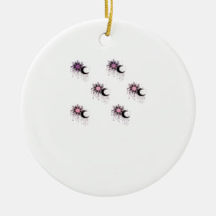 Ornamento De Cerâmica Whimsigoth Sun Moon Witchy