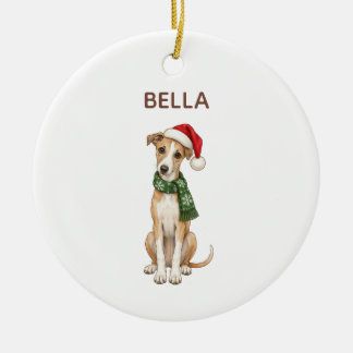 Ornamento De Cerâmica Whippet Personalized Christmas Ornament