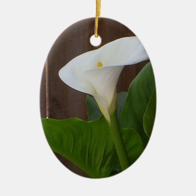 Ornamento De Cerâmica White Cali Lily (Frente)