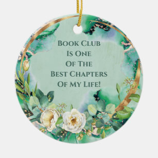 Ornamento De Cerâmica White Rose Book Club — Melhor Amizade do Capítulo