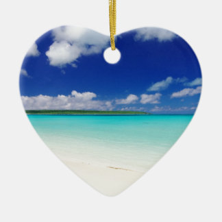 Ornamento De Cerâmica White Sandy Beach, Miyako Island Okinawa