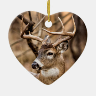 Ornamento De Cerâmica White Tail Deer Buck