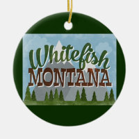 Whitefish Montana Divertimento Retro Montanhas Sno