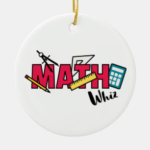 Ornamento De Cerâmica Whiz da Matemática
