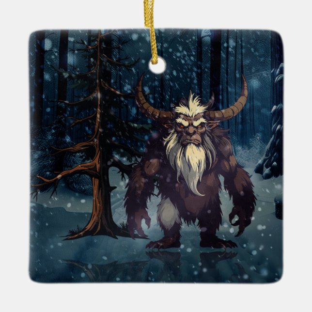 Ornamento De Cerâmica Wicked Krampus  (Frente)