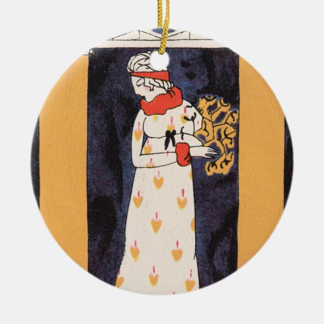 Ornamento De Cerâmica Wiener Werkstätte No. 887  (Frente)