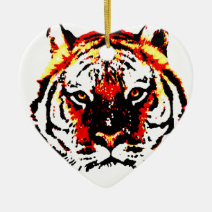 Ornamento De Cerâmica Wild Tiger