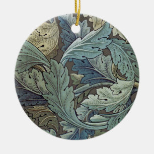 Ornamento De Cerâmica William Morris Acanthus Sage Flor de Floral Botâni
