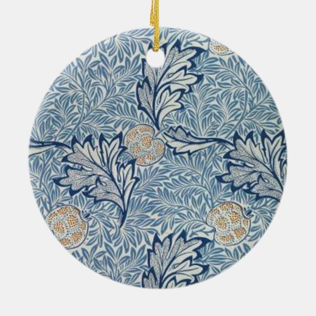 Ornamento De Cerâmica William Morris Apple Fllower Design (Traseira)