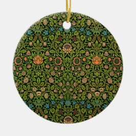 Ornamento De Cerâmica William Morris - Columbine, dark green,