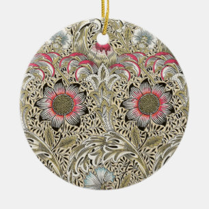 Ornamento De Cerâmica William Morris Corncockle Floral Vintage