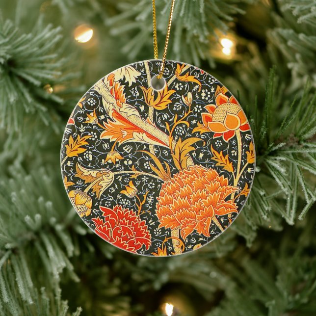 Ornamento De Cerâmica William Morris Cray Wallpaper Pattern (Árvore)