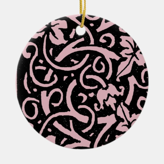 Ornamento De Cerâmica William Morris Grapevine Vine Leaf Patterno (Frente)