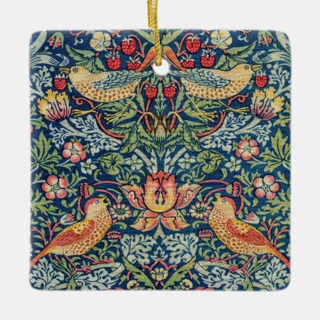 Ornamento De Cerâmica William Morris - Ladrão de Morango (Frente)