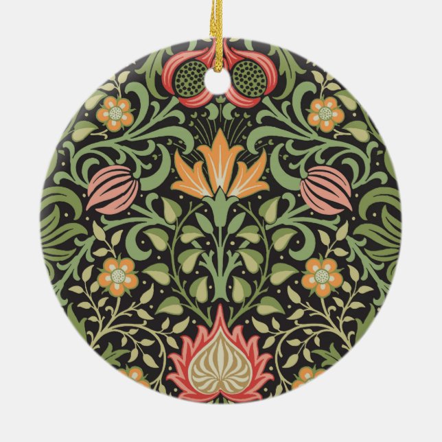 Ornamento De Cerâmica William Morris Persian Floral Antique (Traseira)