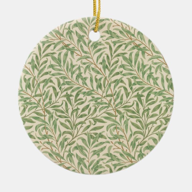 Ornamento De Cerâmica William Morris Willow Bough Garden Flower Classic (Frente)