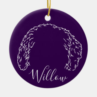 Ornamento De Cerâmica Willow Ornament (Paw Prints)