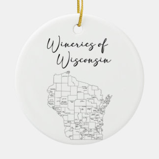 Ornamento De Cerâmica Wineries de Wisconsin