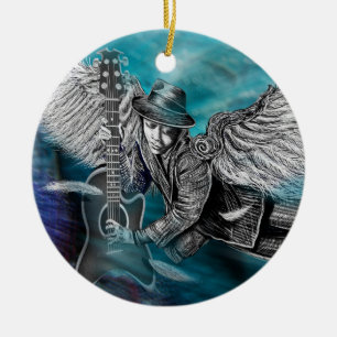 Ornamento De Cerâmica Winged Seis String