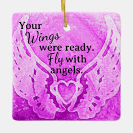 Ornamento De Cerâmica Wings Estavam Prontos Voando Anjo Foto Rosa Memori