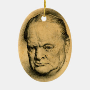 Ornamento De Cerâmica Winston Churchill