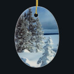 Ornamento De Cerâmica Winter Photo Template Christmas Ornament<br><div class="desc">Winter Photo Template Christmas Ornament - Visit ArtisticPostage. All these seasonal stamps are real, customizable and personalizable United States Postal Service (USPS) postage stamps. They also make great gifts for the Christmas season and holiday season. Click on any of the matching and coordinating Christmas stamps or Christmas card envelope seals...</div>