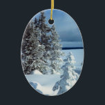 Ornamento De Cerâmica Winter Photo Template Christmas Ornament<br><div class="desc">Winter Photo Template Christmas Ornament - Visit ArtisticPostage. All these seasonal stamps are real, customizable and personalizable United States Postal Service (USPS) postage stamps. They also make great gifts for the Christmas season and holiday season. Click on any of the matching and coordinating Christmas stamps or Christmas card envelope seals...</div>