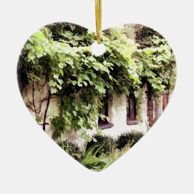 ORNAMENTO DE CERÂMICA WISTERIA COTTAGE (Frente)