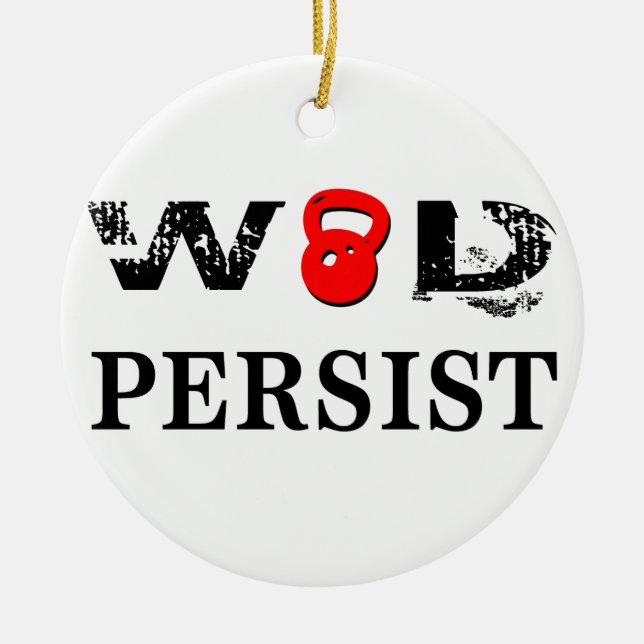 Ornamento De Cerâmica WOD persistem (Frente)