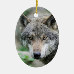 Ornamento De Cerâmica Wolf_011