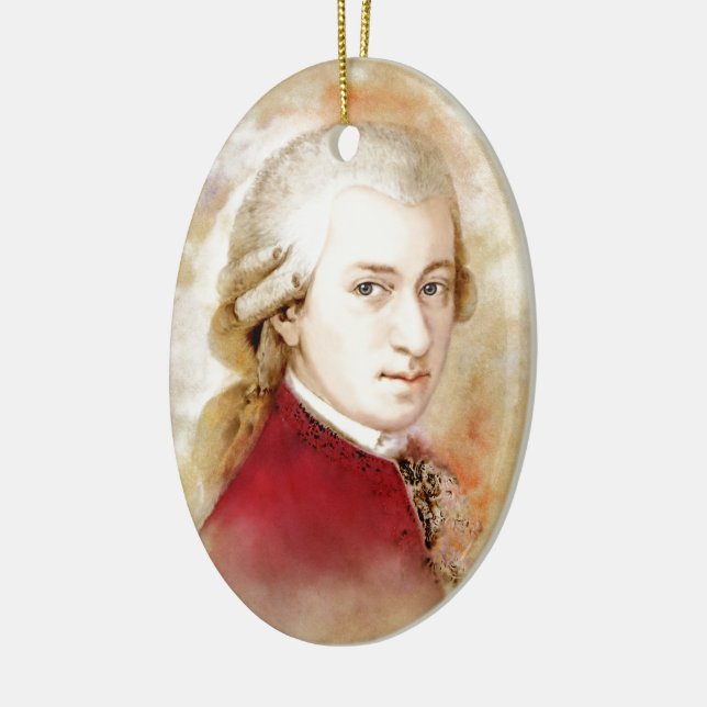 Ornamento De Cerâmica Wolfgang Amadeus Mozart im Aquarell Stil (Esquerda)