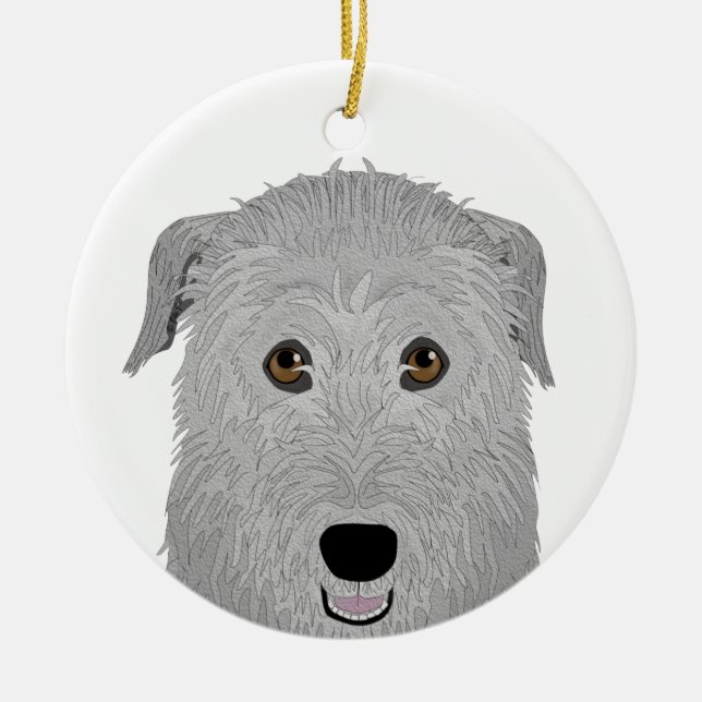 Ornamento De Cerâmica Wolfhound Ornament (Frente)