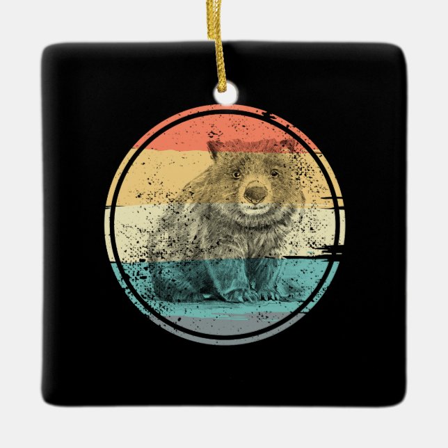 Ornamento De Cerâmica Wombat da Austrália (Frente)