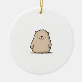 Ornamento De Cerâmica Wombat de Aquarela Adorável