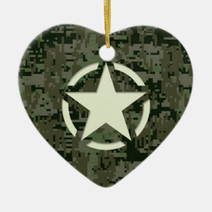 Ornamento De Cerâmica Woodland Digital Stencil