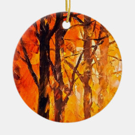 Ornamento De Cerâmica Woods — Pintura Artística