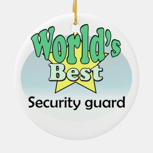 Ornamento De Cerâmica World's best Security Guard (Traseira)